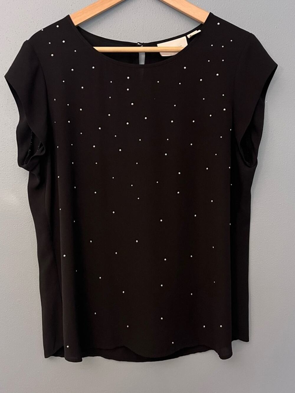 Chico’s Studded Short-Sleeve Blouse